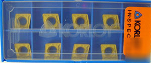 100 pcs korloy ccmt-32.52 ss finishing carbide inserts