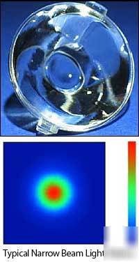 15 deg medium beam optics for luxeon K2 and rebel leds