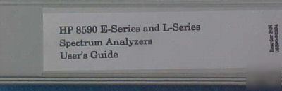 Hp 8590 e-series & l-series user's guide
