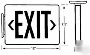 Green slim led exit/emergency sign & battery back up 