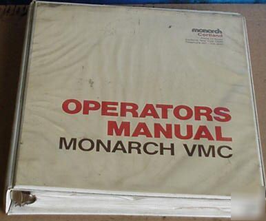 Monarch vertical machining center vmc fanuc 11MA manual