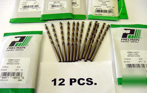 New (12) #76 cobalt jobber drills - precision twist