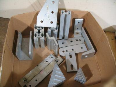 16 piece misc. lot of 8020 (80/20 inc) alum. ext. 