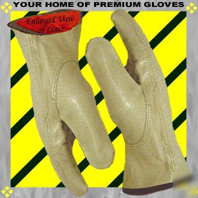 4SM liner leather yard work glove pigskin garden ranch
