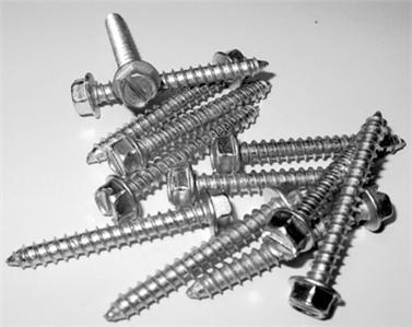 6 x 1 hex slot wash head sheet metal screws 2250