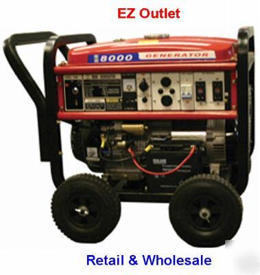 8000 w gas generator portable emergency backup power 