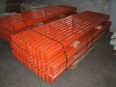 9 sections 14'h pallet racks racking teardrop
