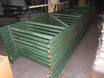 9 sections 14'h pallet racks racking teardrop