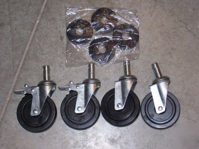 4 casters for alera wire shelving, model: ale-SW59-0004