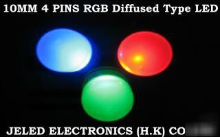 500X 10MM 4PIN diffused rgb common ca manual ctrl led