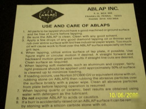 Ablap diamond impregnated lap 1200 mesh 8