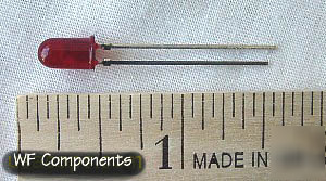 Led ~ 5MM ~ T1 3/4 ~ red leds ~ standard brightness 100