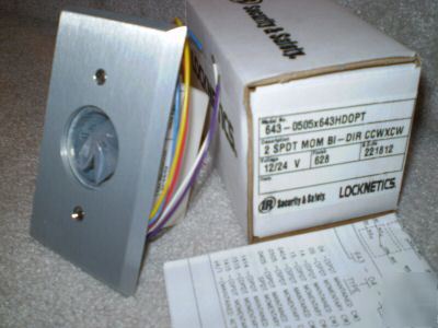 Locknetics 643-0505 heavy duty keyswitch 2 spdt bi-dir