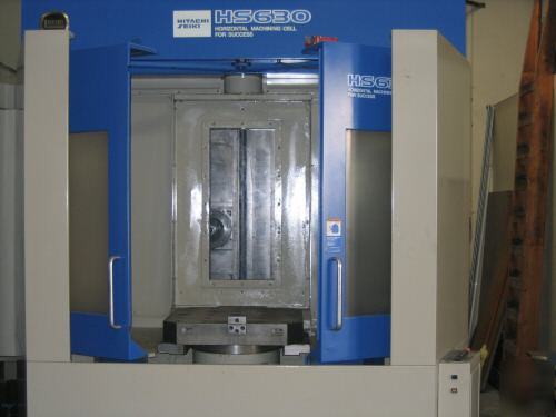 New hitachi seiki HS630 horizontal machining cell, 2000