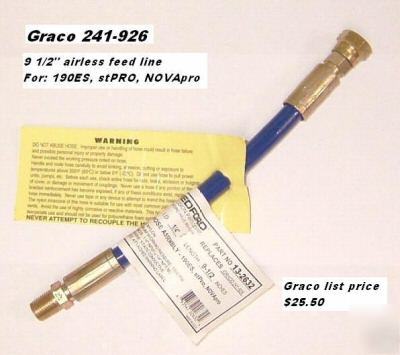 Paint feed hose for graco airless paint sprayer 190ES