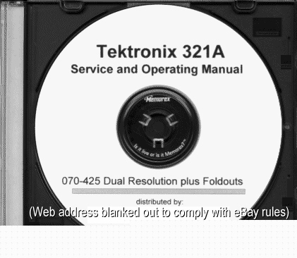 Tek 321A service/op manual in 2 res +A3+A4 +text search