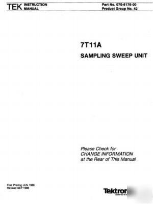 Tek tektronix 7T11A operation & service manual