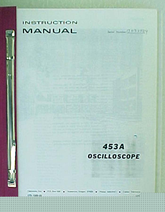Tektronix 453A oscilloscope manual