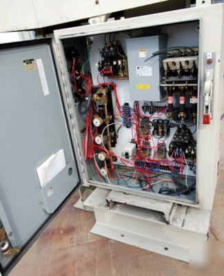 Bader/baldor belt grinder with automatic feed: 