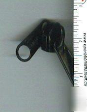 #10 coil zipper 2-tab reversible pulls black 15 pce lot