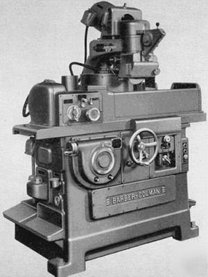 Barber colman 6-5 hyd hob sharpener operator manual