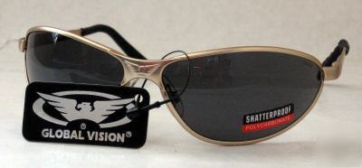Barcelona matte gold safety glasses global vision clr