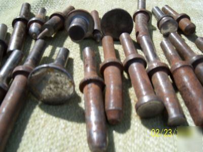 Lot of 25 aviation aircraft rivet set parts tools