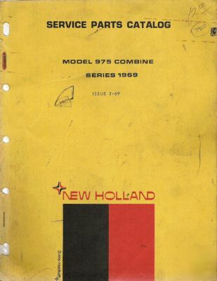 Nh serv parts ctlg and workshop manual for 975 combine