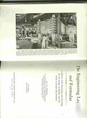 Tool engineering die layouts formulas 1943 ref. text
