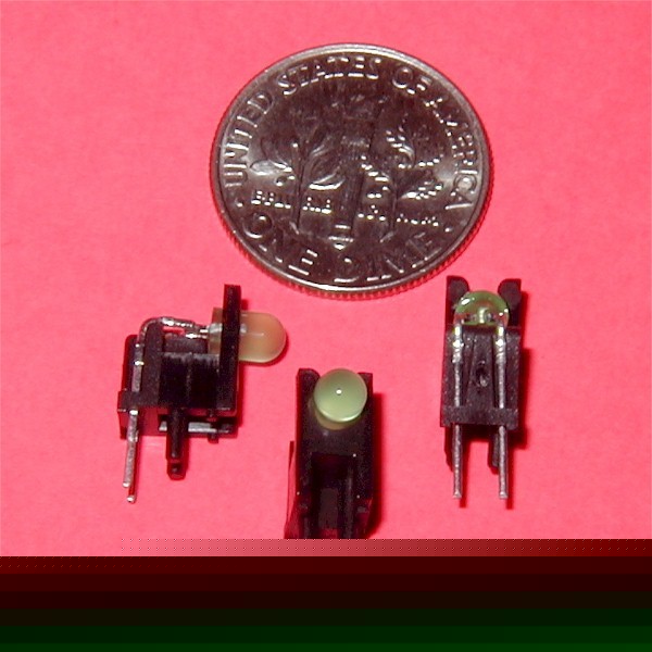 100 pieces right angle 16MCD 3MM green led leds cbi