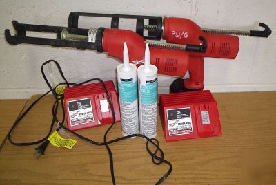 (2) milwaukee cordless caulk adhesive guns w/charger