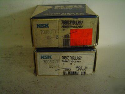 2 nsk bearings 7006CTYDULPA7