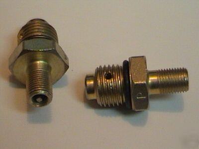 Lot of 2 industrial schrader air valve stem fittings