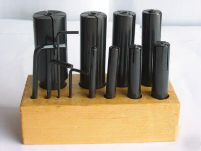 New 1/4- 1-1/4 hand 8 expanding arbor set lathe milling 