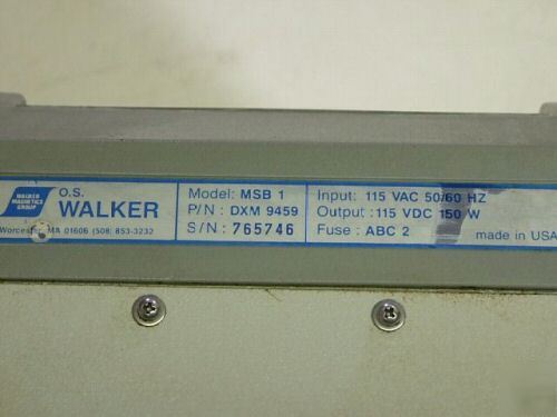Nice walker electromagnetic chuck control * grinder