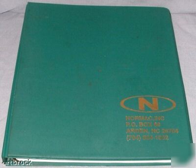 Normac auto flute grinder operator manual F250 F300 etc