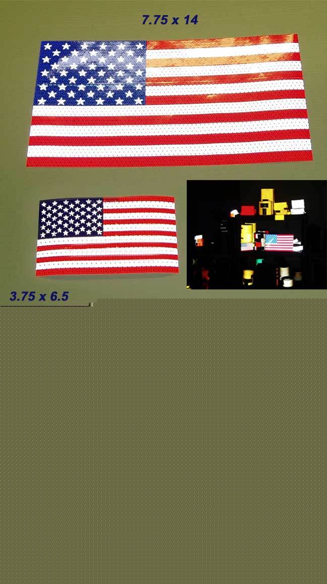 Retro reflective american flag 6.5
