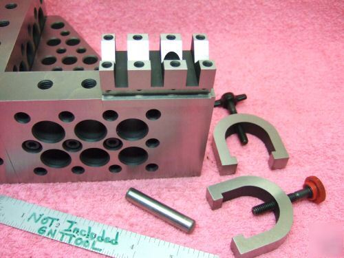 Toolmaker knee with adjustable vblock and 2 clamps wow 