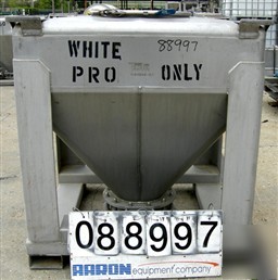 Used: tote systems tote bin, 35 cubic feet, 304 stainle