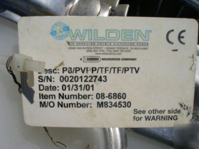 Wilden air operated diaphragm pump 2