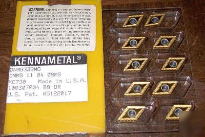 10 kennametal kenlok cutting inserts DNMG332 mg KC730