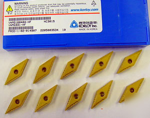 10 pcs korloy VNMG331-hf steels finish carbide inserts