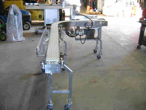 Nercon stainless steel l-turn conveyor milk gallon etc