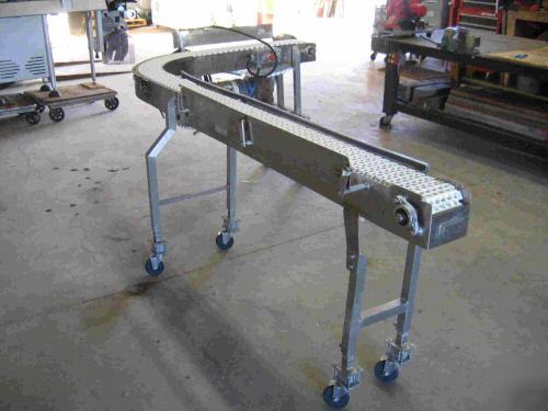 Nercon stainless steel l-turn conveyor milk gallon etc
