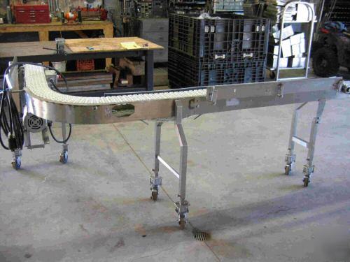 Nercon stainless steel l-turn conveyor milk gallon etc