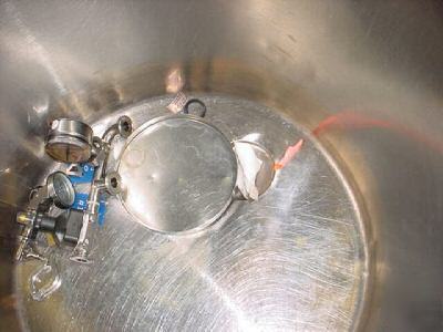 100 gallon sanitary stainless steel tank on wheels