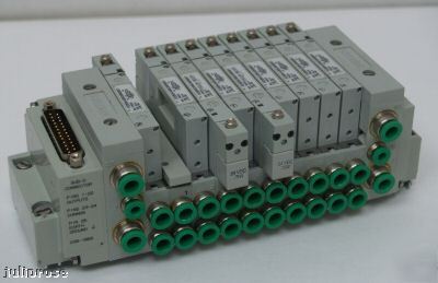 Numatics 10-port pnuematic manifold with 9/valves