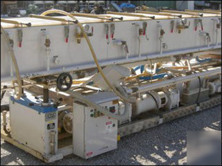 Used 20' long cds vacuum sizing tank, model cvs-20-16-2