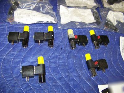 Burkert type 6012 mini solenoids lot of 7 w/connectors