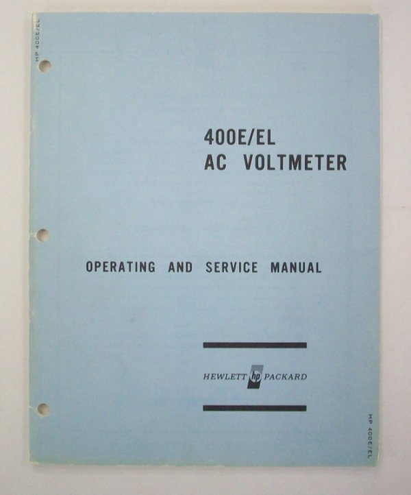 Hp / agilent 400E/400EL op/service manual - $5 shipping